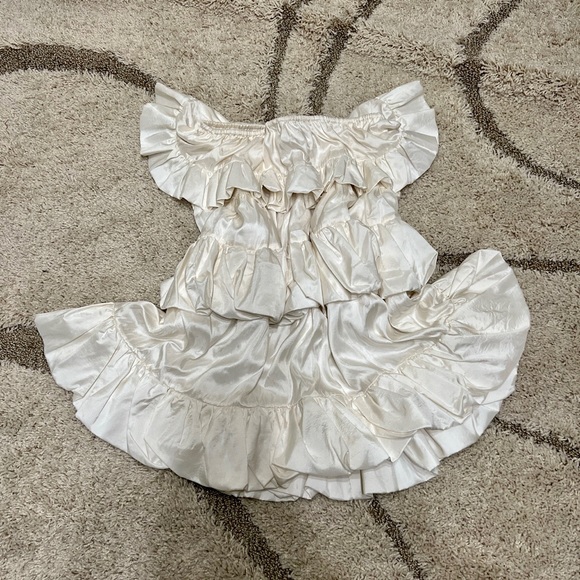 FINAL PRICE. NWT Azeeza Silk Ruffle Tiered Dress - Picture 3 of 6